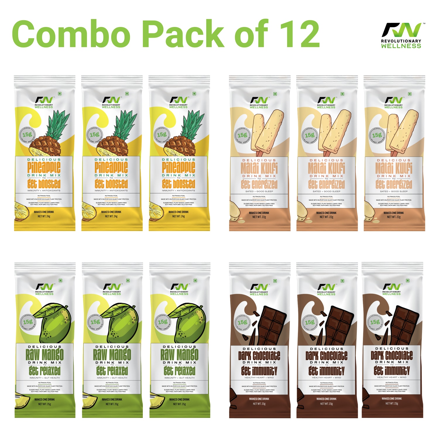 DRINK MIX COMBO PACK OF 12 Revolutionary Wellness